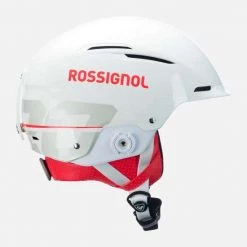 Rossignol Ski Helmets Unisex Helmet Hero Slalom Impacts -Alpine Ski Sales Store rklh106 hero slalom impacts white with chinguard rgb72dpi 03
