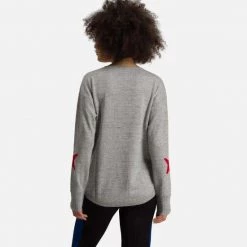 Rossignol T-Shirt & Tops JCC Women's Kiss Pullover Sweater GREY -Alpine Ski Sales Store rlkwo09 290 rgb72dpi 03