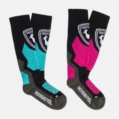 Rossignol Juniors' Thermotech Ski Socks PINK PURPLE