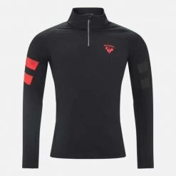 Rossignol T-Shirt & Tops Men's Classique Hero Half-Zip Fleece Top BLACK